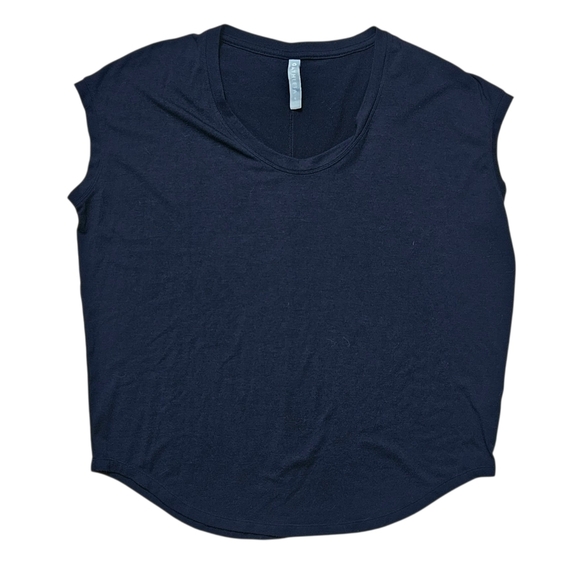 Athleta Daily Tee Black Short Sleeve Super Soft size Large - Picture 2 of 6